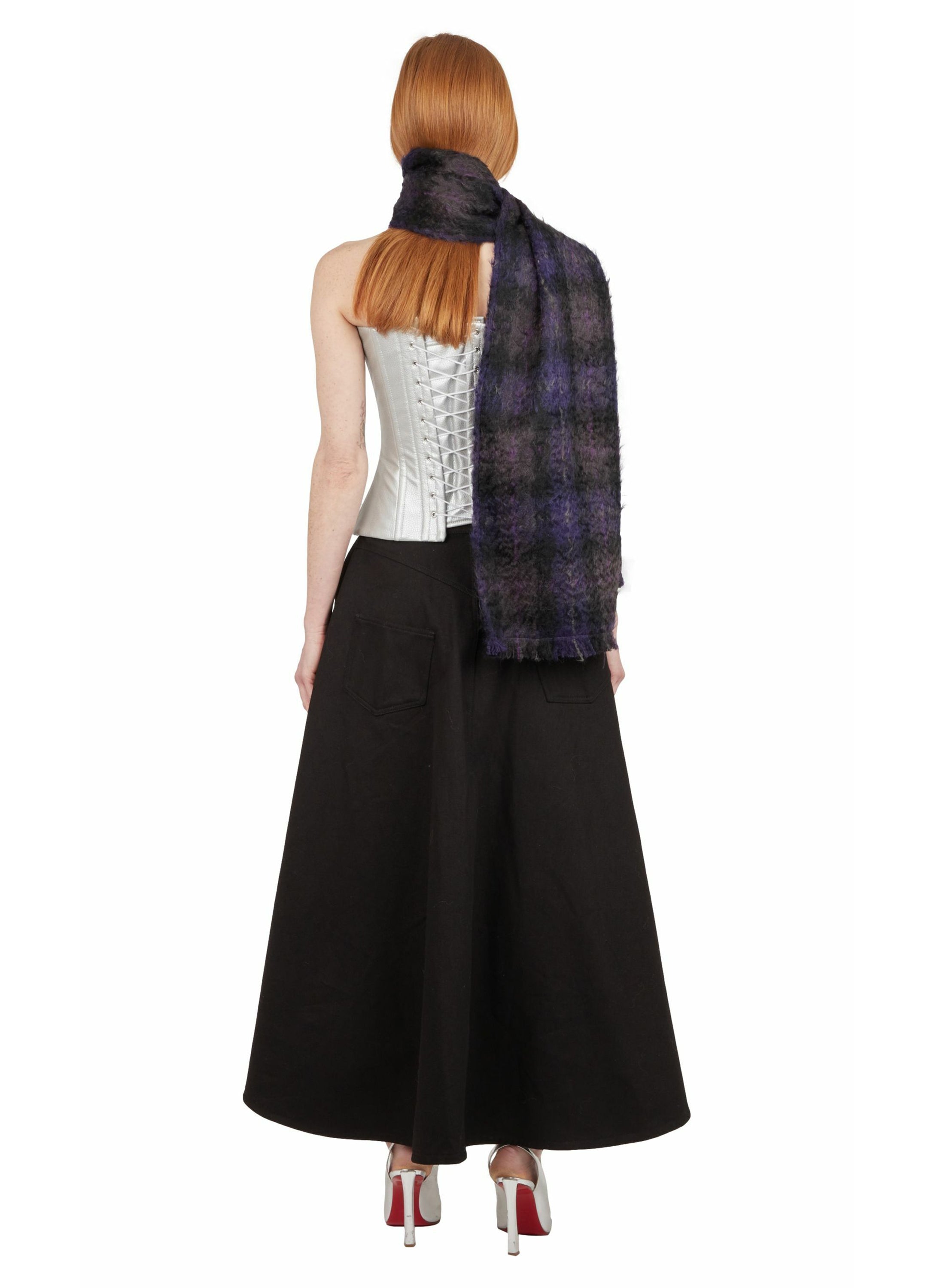 ASYMMETRICAL DENIM SKIRT